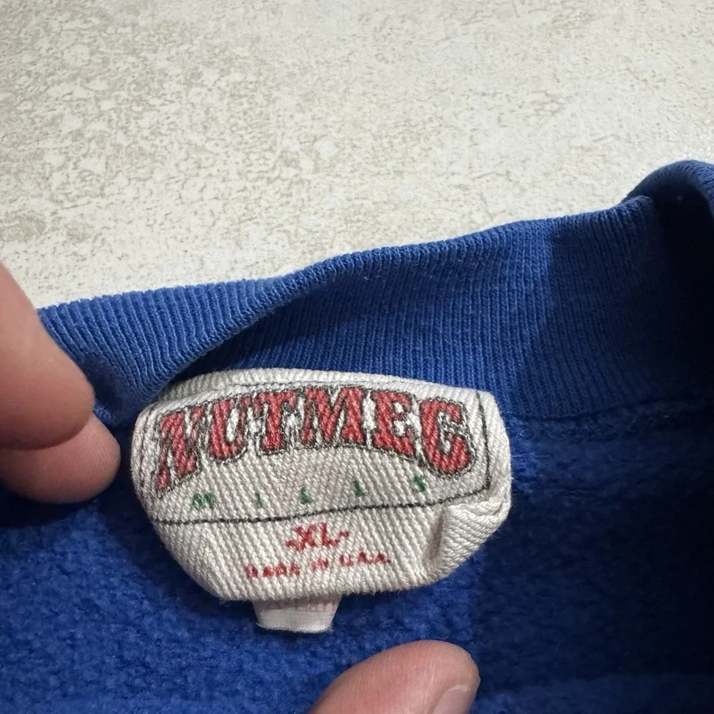 Vintage Chicago‎ Cubs Sweatshirt Mens XL Blue Nutmeg Don Zimmer Crewneck 1989